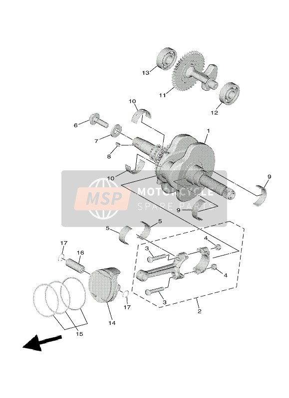 Yamaha TRICITY 300 2021 Cigüeñal & Pistón para un 2021 Yamaha TRICITY 300